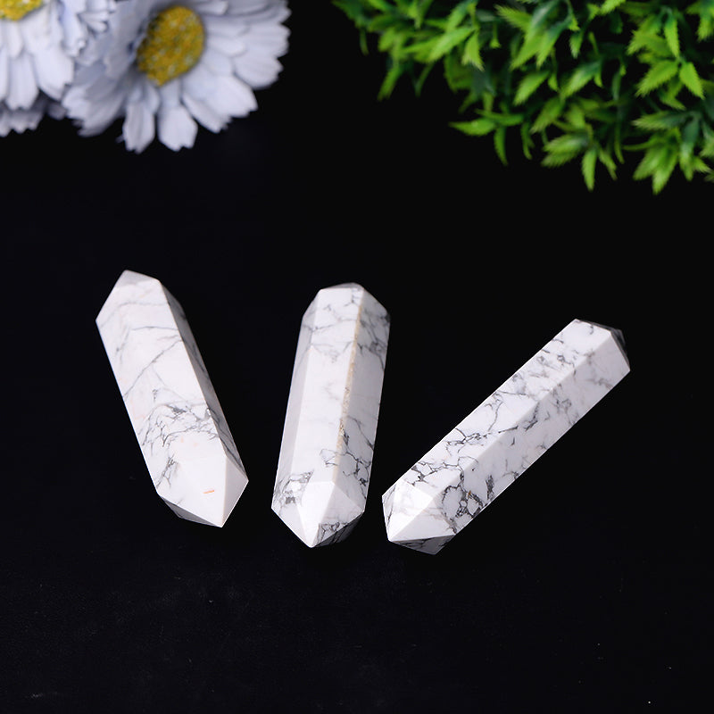4.0 inch Howlite Double Terminated Crystal Healing Tower