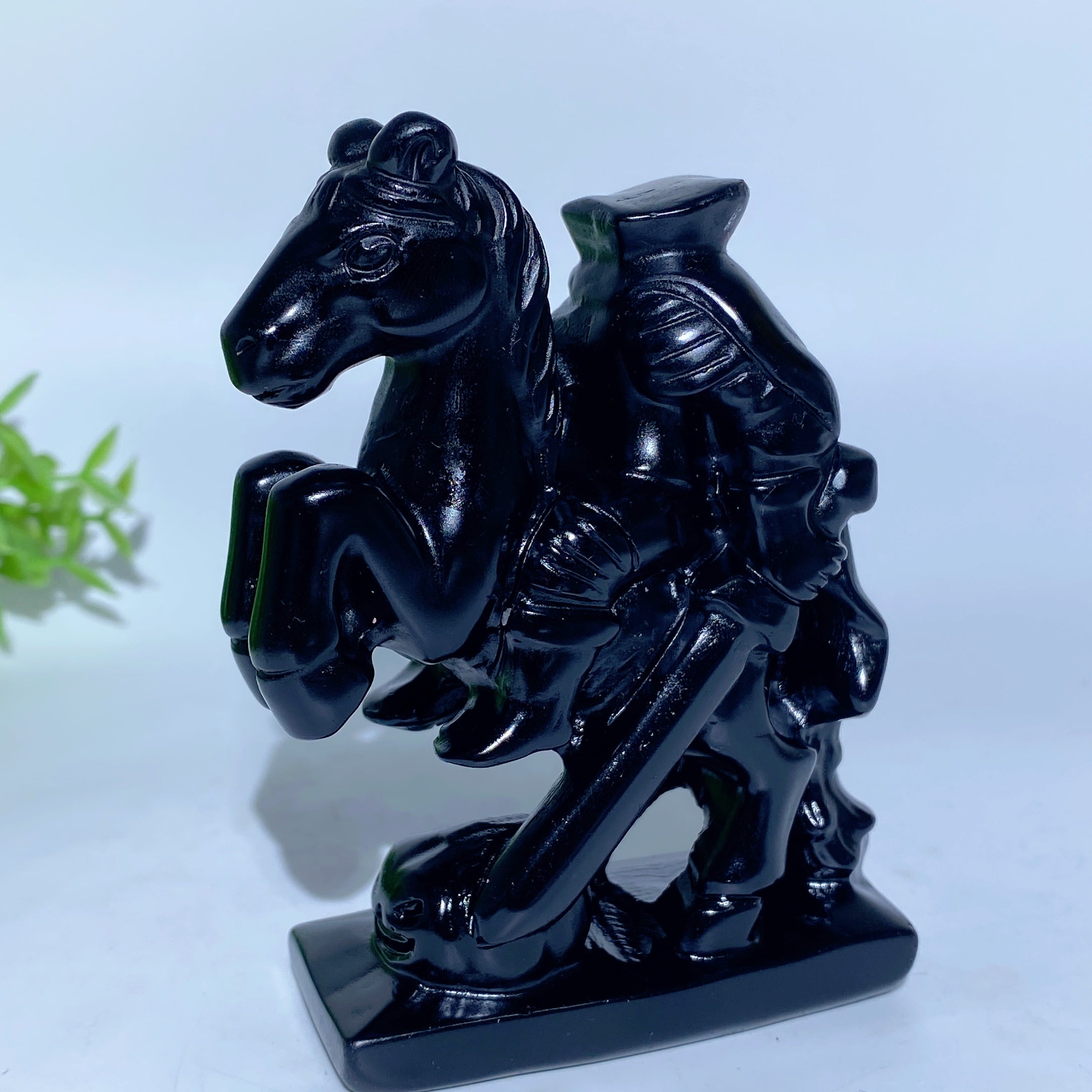 4.1 inch Yooperlite & Black Obsidian Carved Crystal Figurine