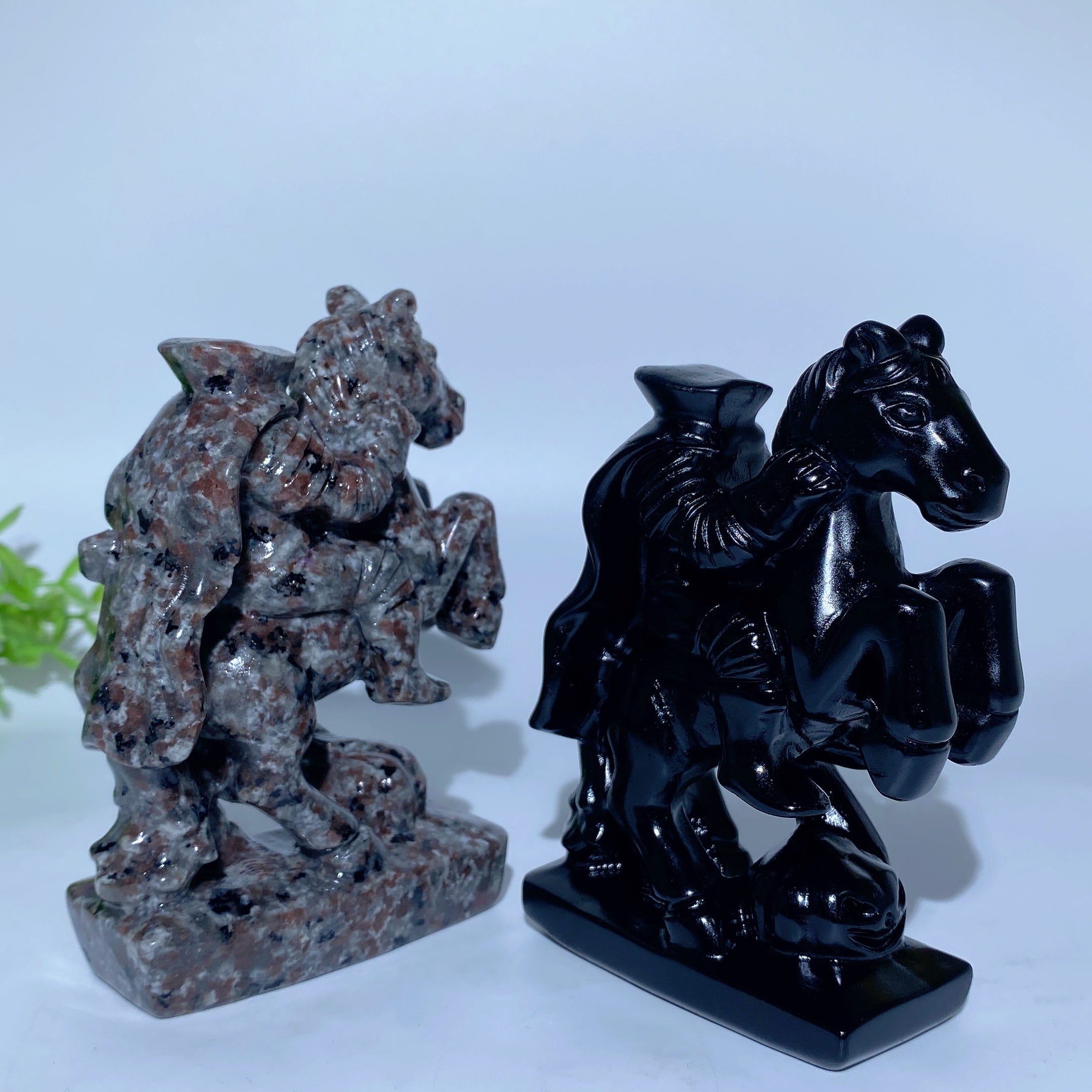 4.1 inch Yooperlite & Black Obsidian Carved Crystal Figurine