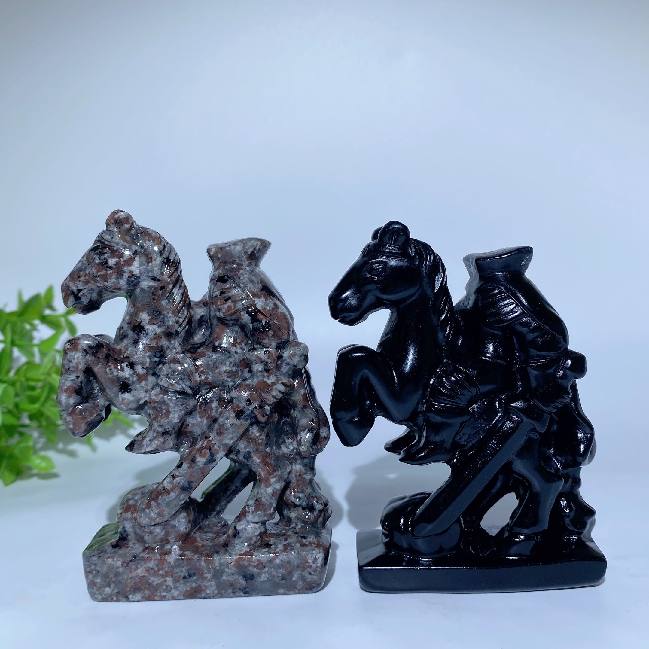 4.1 inch Yooperlite & Black Obsidian Carved Crystal Figurine