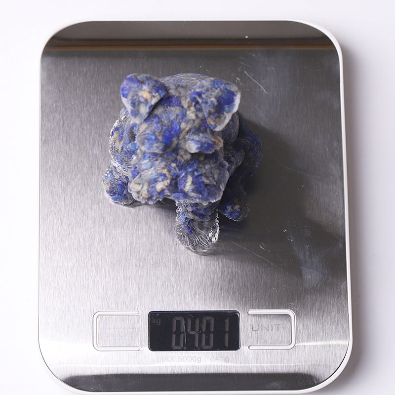 4.2" Crystal Schnauzer Carving with Healing Gemstones