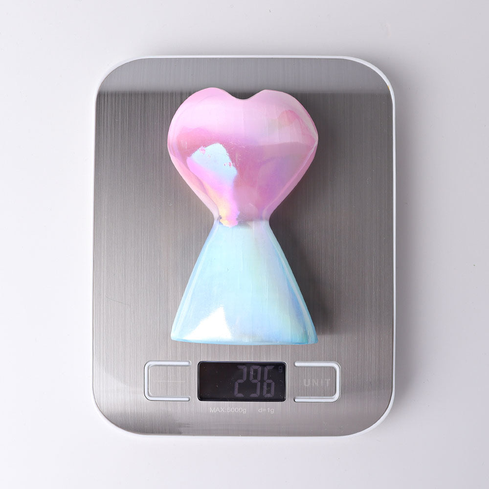 4.2 inch Selenite Heart Crystal Tower for Healing