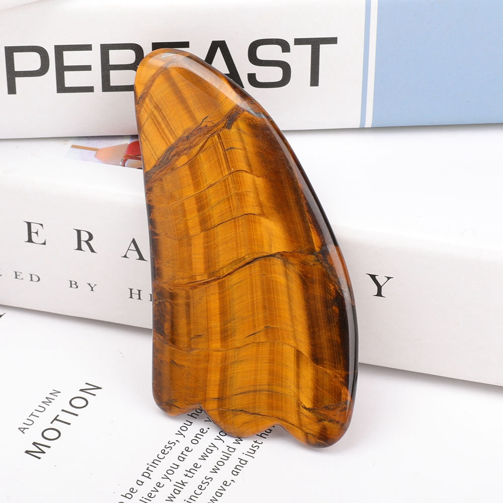 4.2 inch Tiger Eye Guasha Board for Face Healing