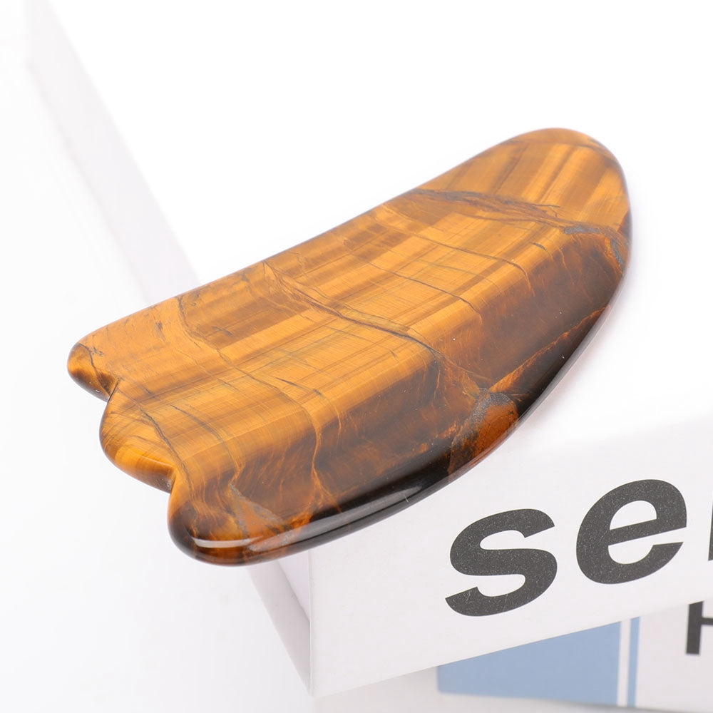 4.2 inch Tiger Eye Guasha Board for Face Healing