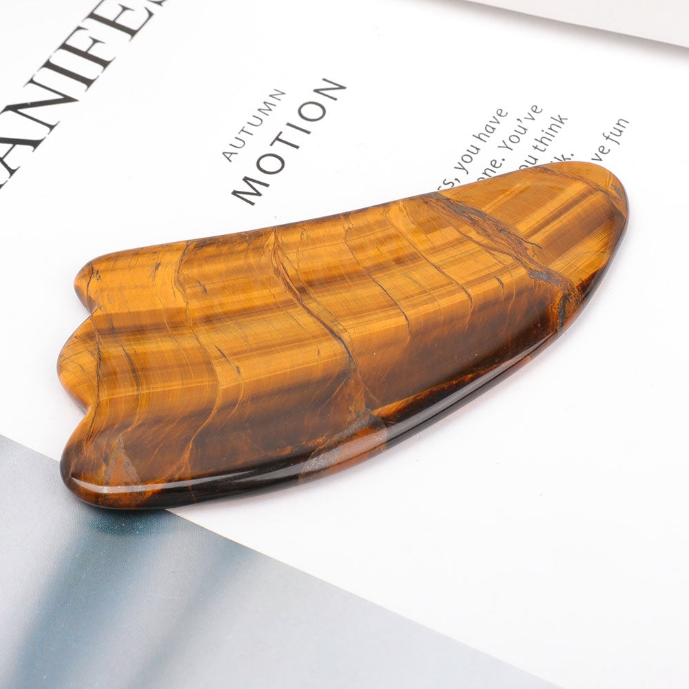 4.2 inch Tiger Eye Guasha Board for Face Healing