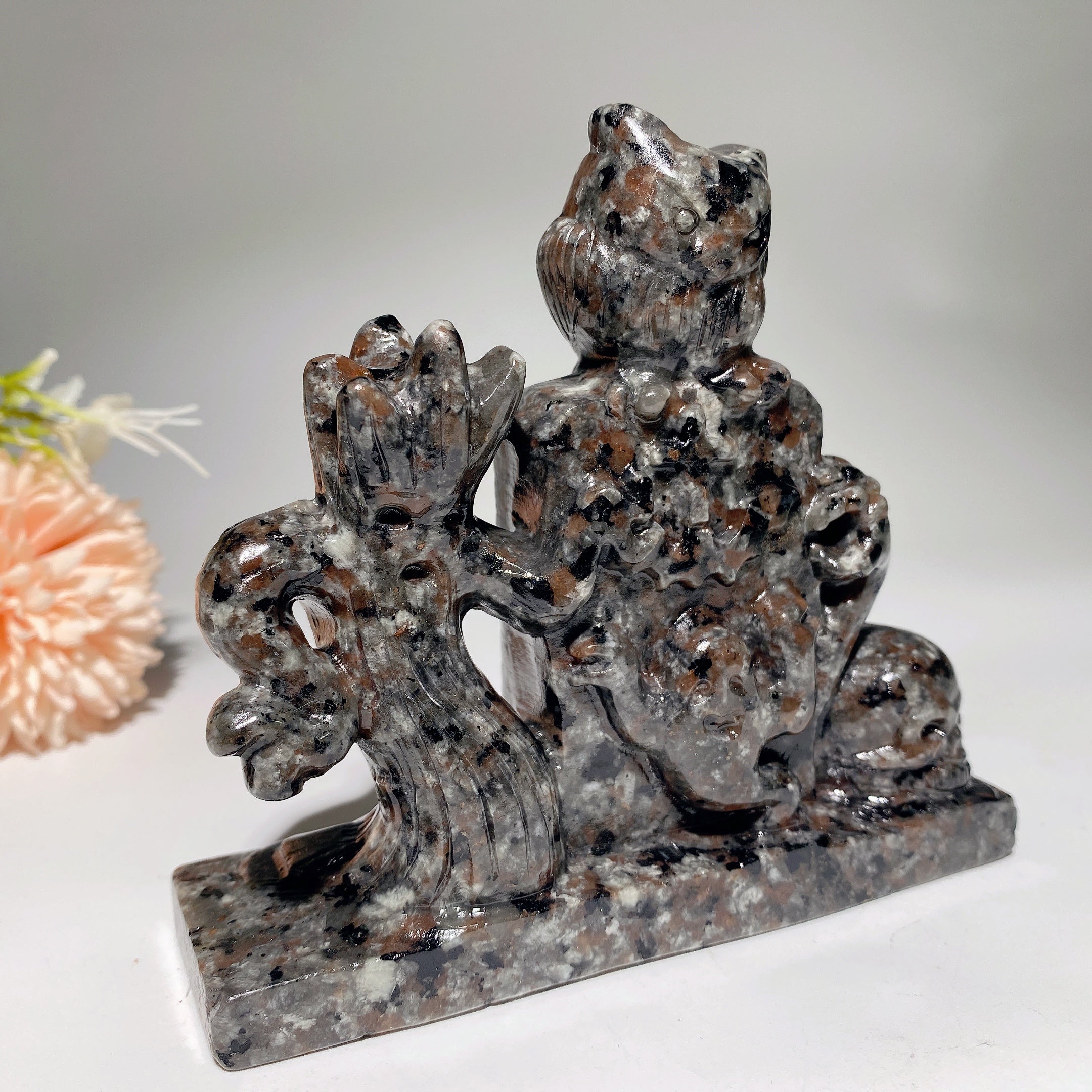 4.2 Inch Yooperlite Halloween Scene Spiritual Statue