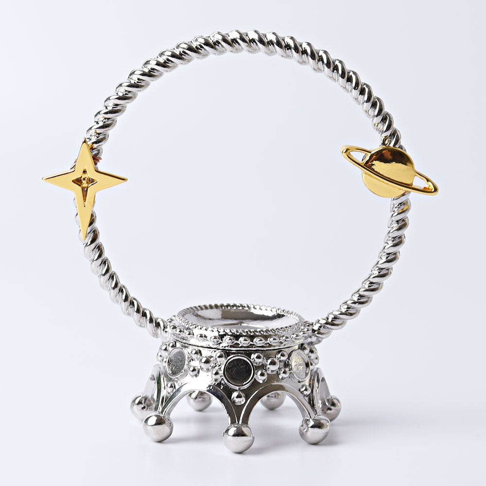 4.3 inch Metal Crown Crystal Display Stand