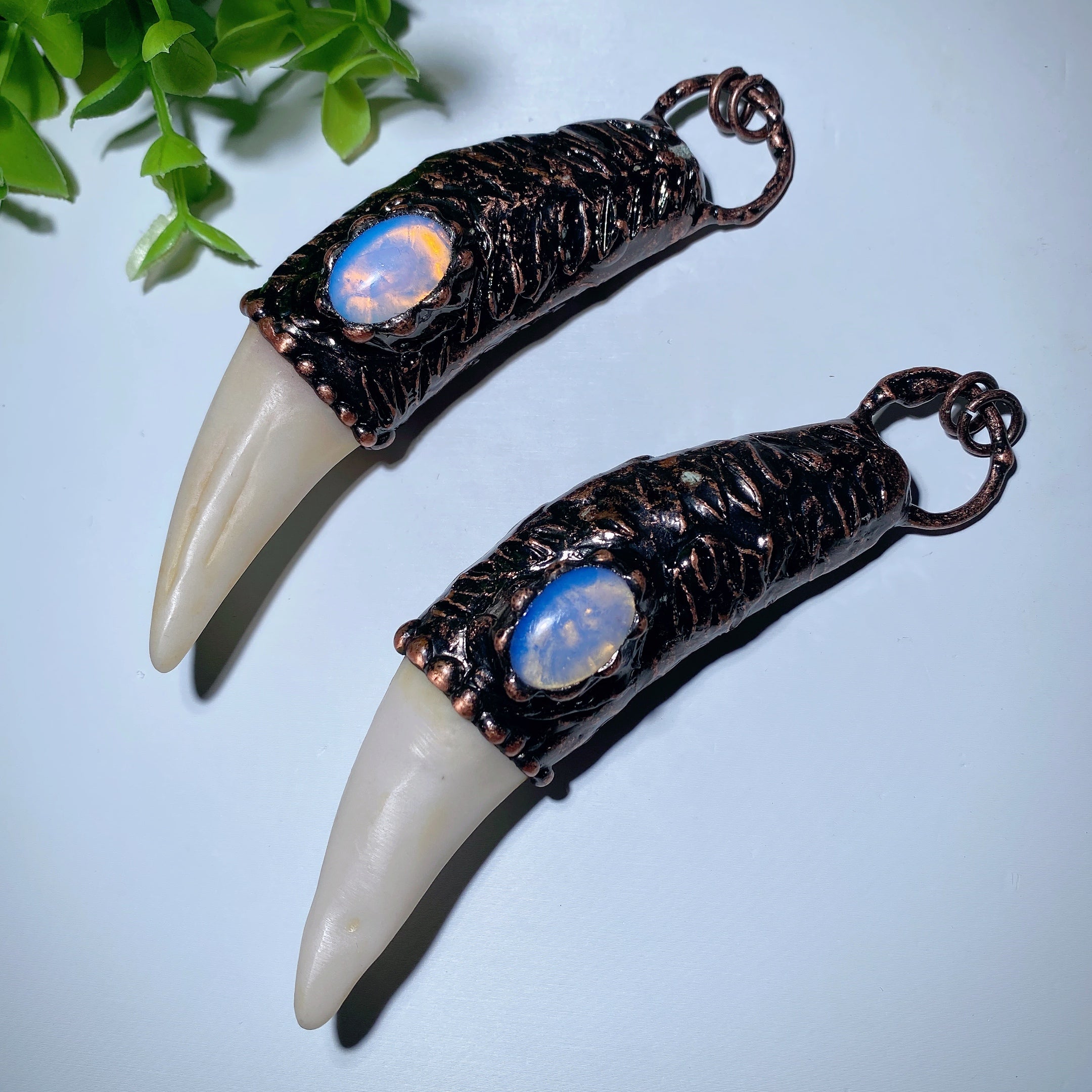 4.3 inch Tiger Tooth Opalite Pendant for Healing