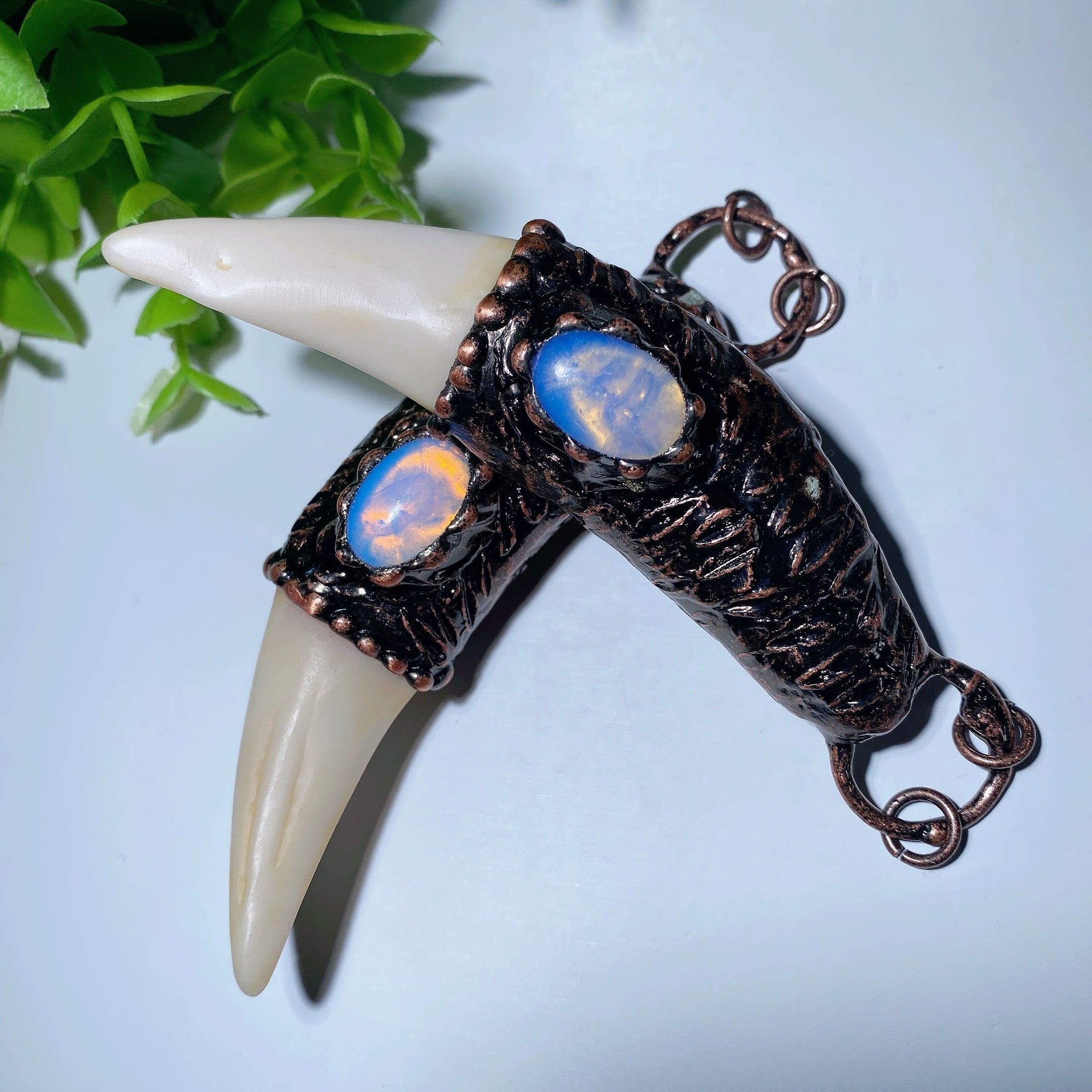 4.3 inch Tiger Tooth Opalite Pendant for Healing