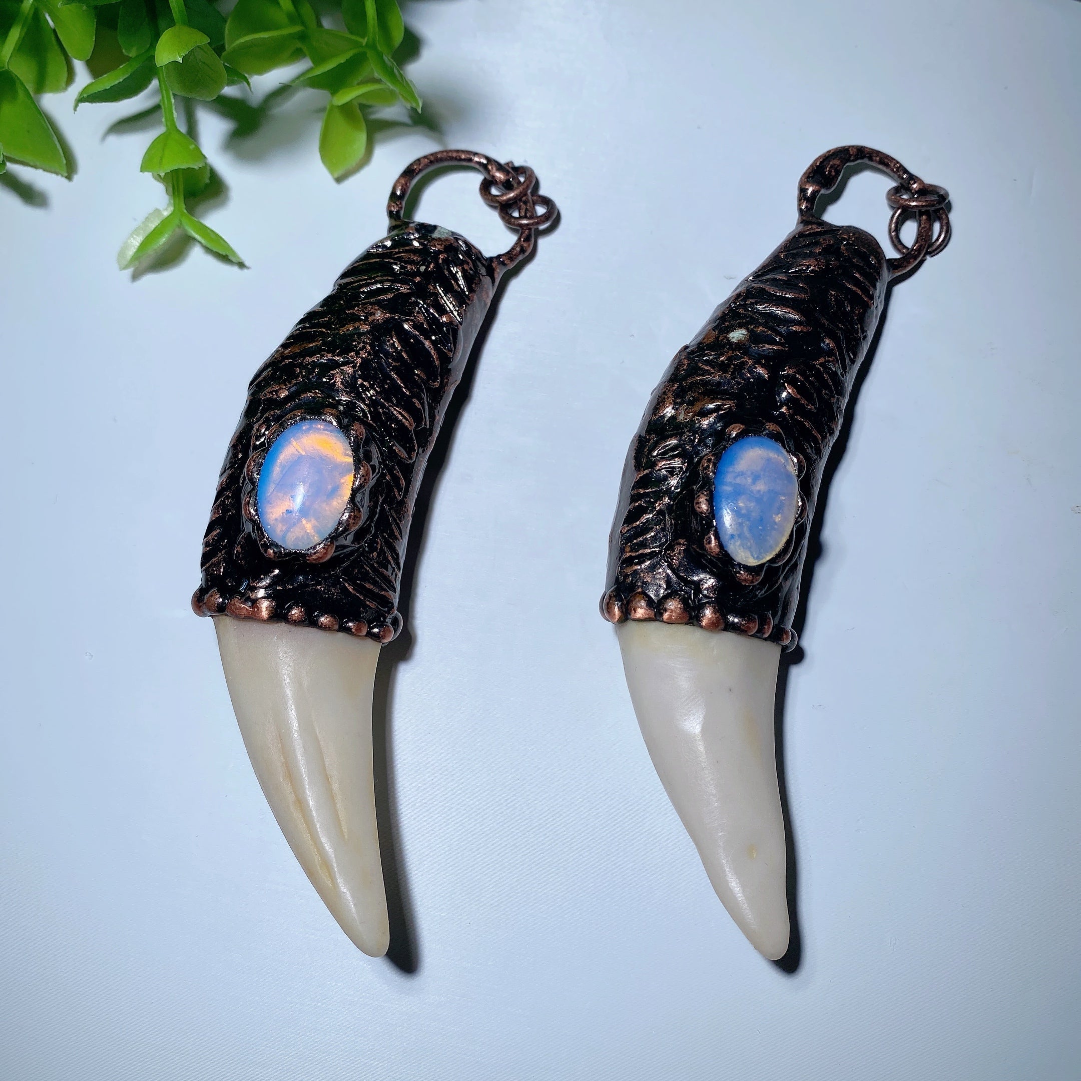 4.3 inch Tiger Tooth Opalite Pendant for Healing