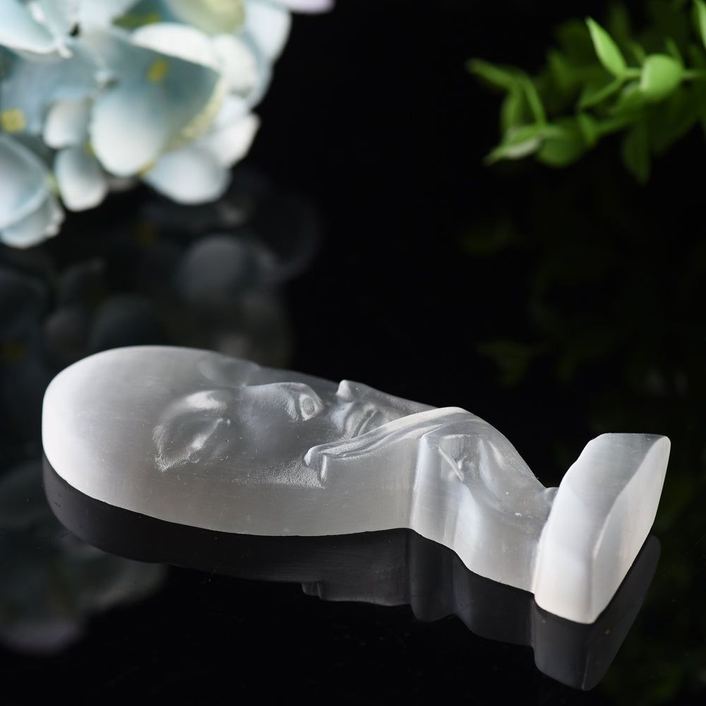 4.4 inch Selenite Lady Face Crystal Specimen