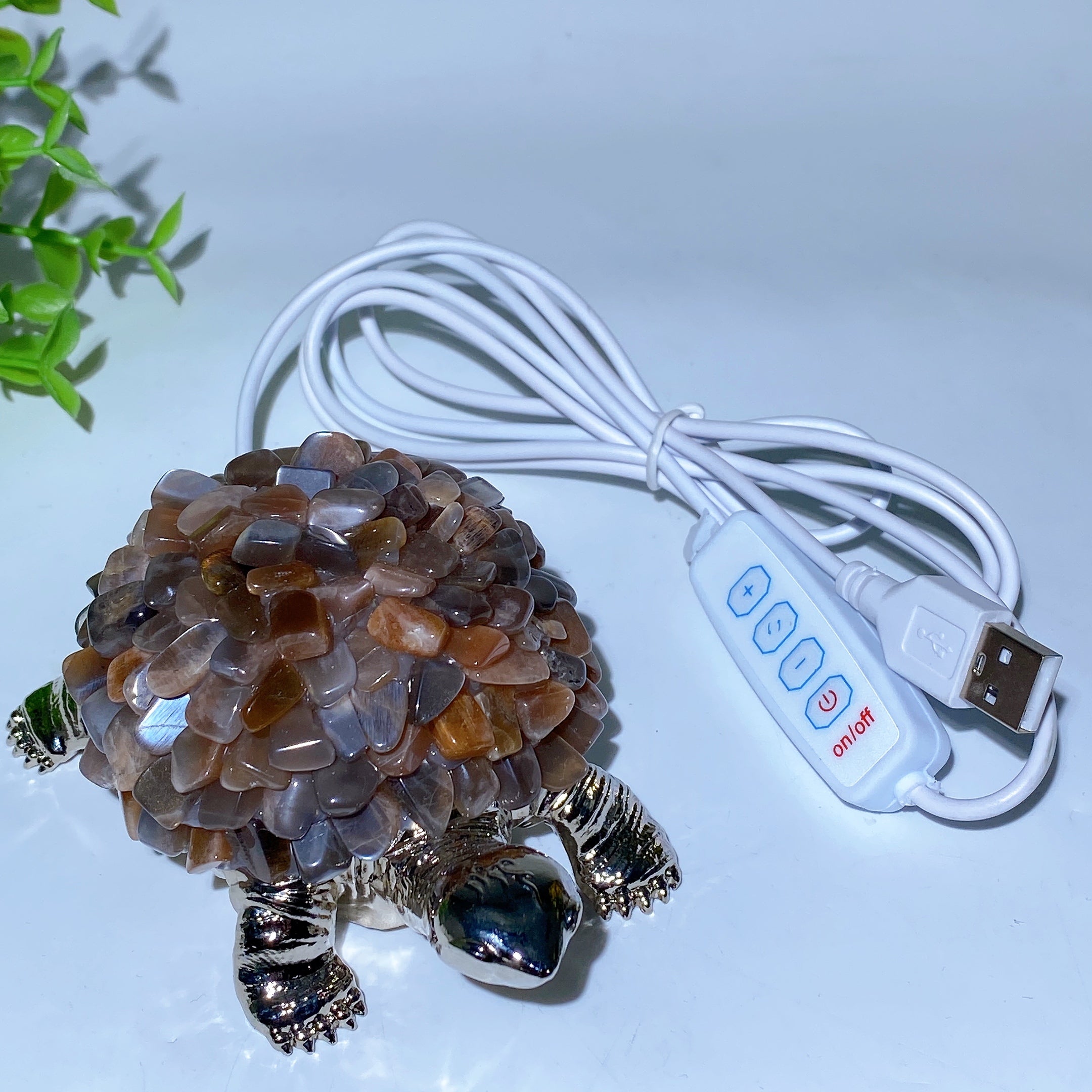 4.5-inch Crystal Turtle Figurine for Healing & Prosperity