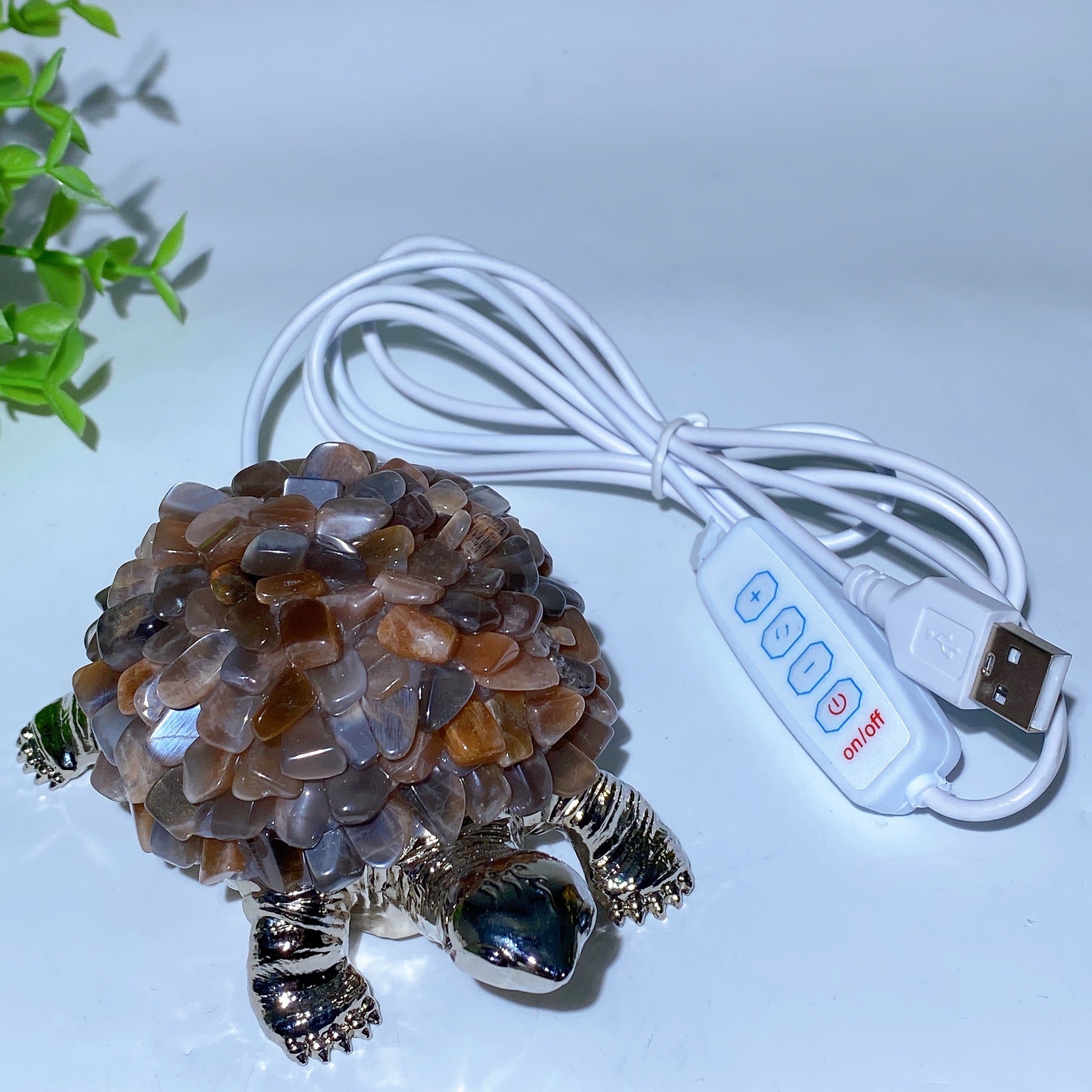 4.5-inch Crystal Turtle Figurine for Healing & Prosperity