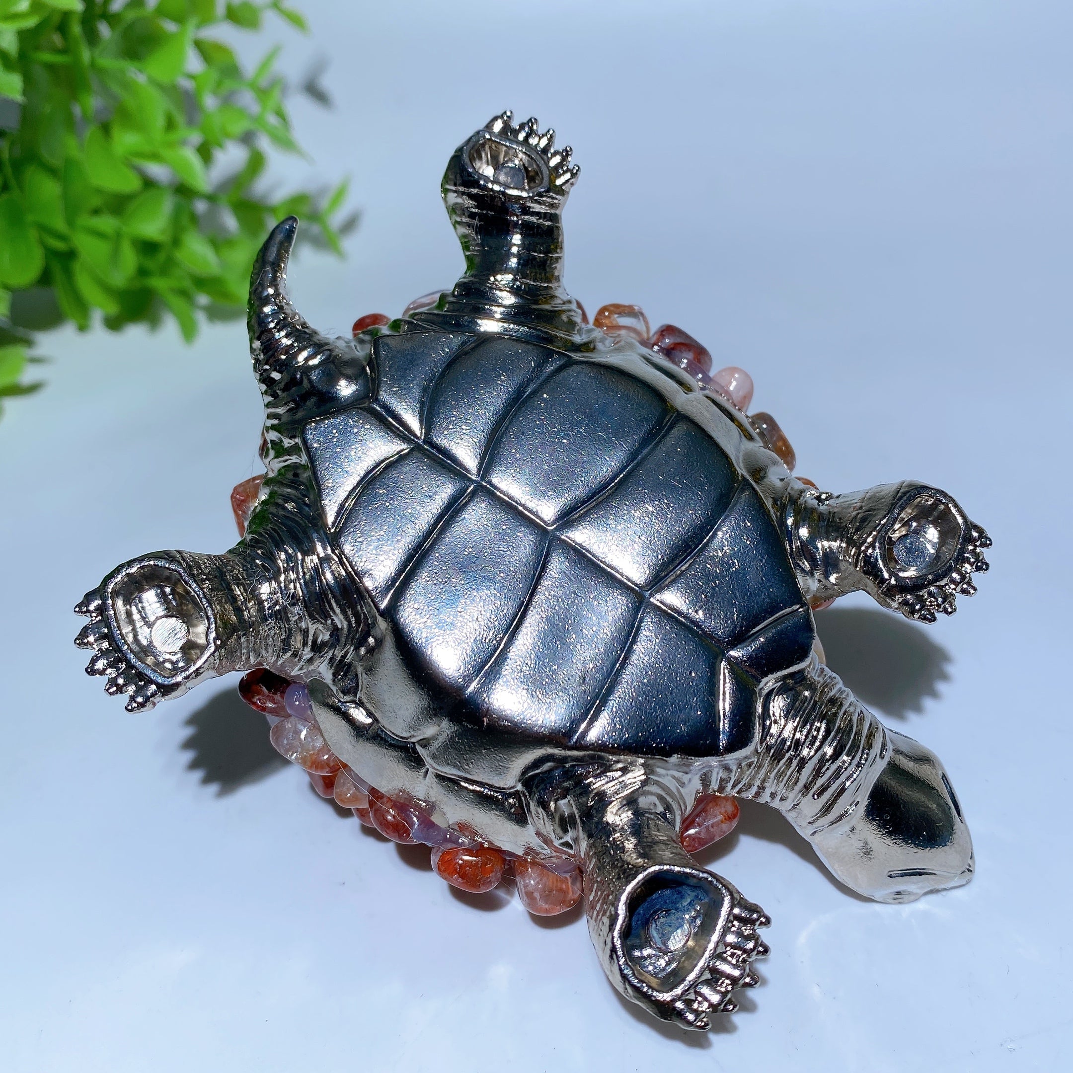 4.5" Mixed Crystal Animal Figurine | Healing Turtle Carving