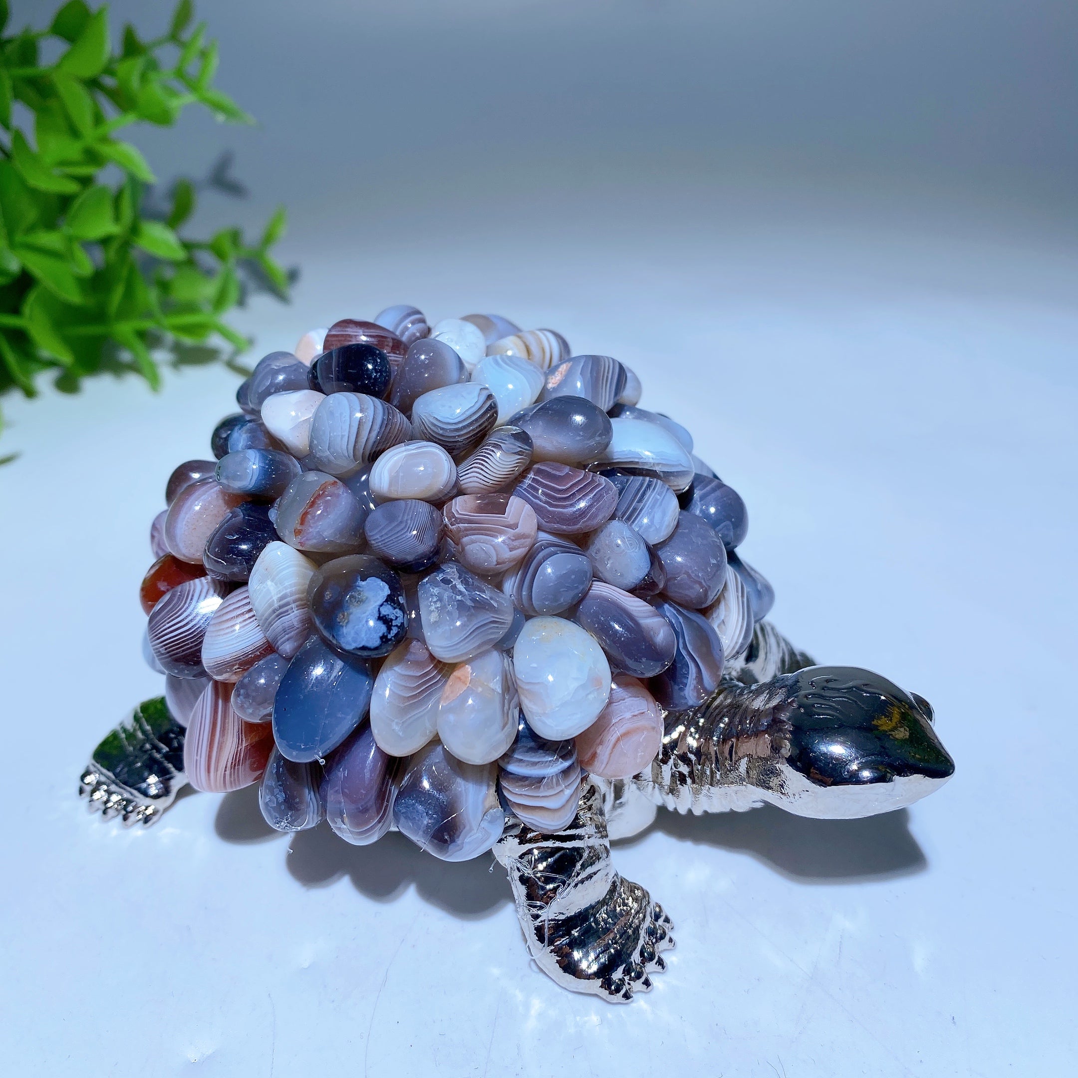 4.5" Mixed Crystal Animal Figurine | Healing Turtle Carving