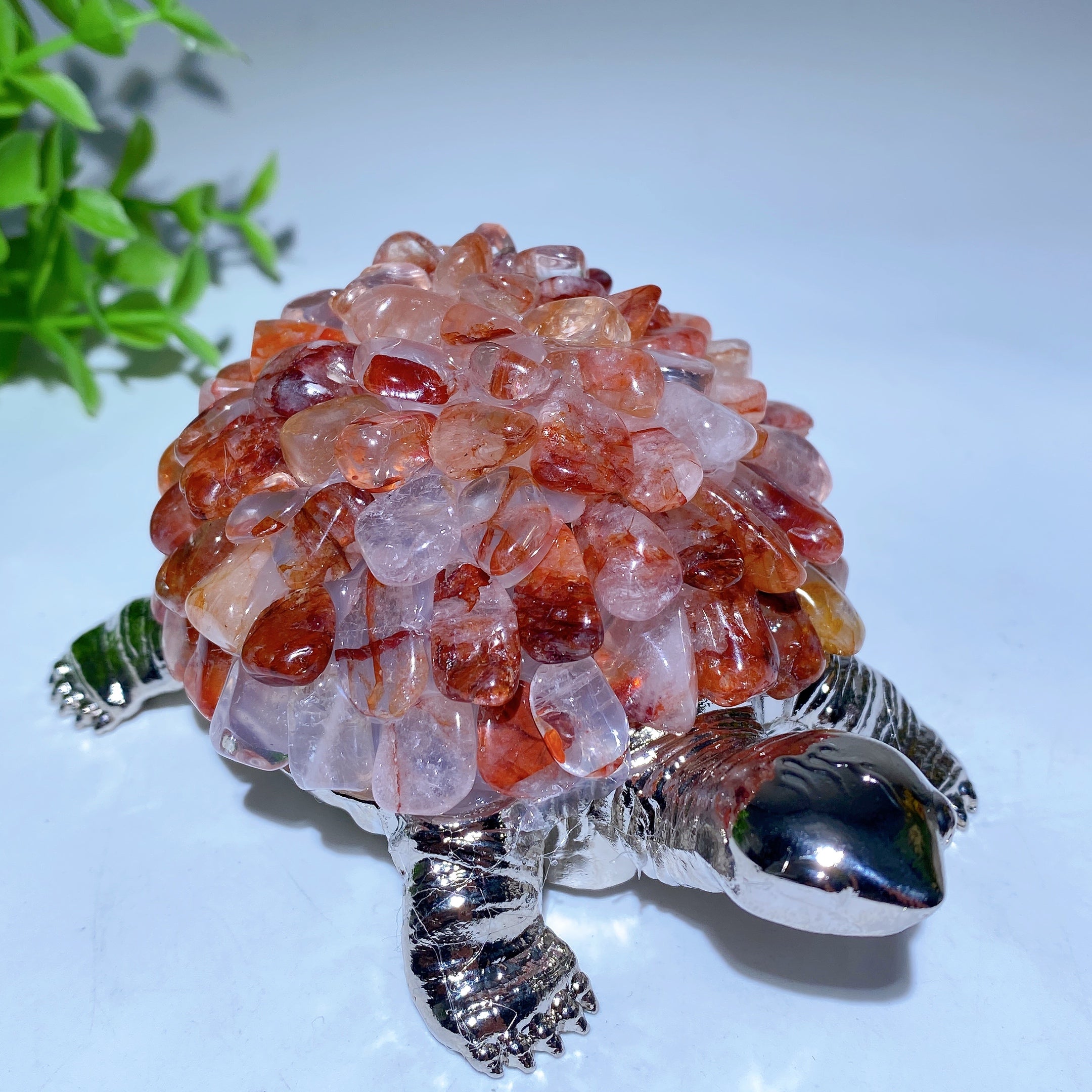 4.5" Mixed Crystal Animal Figurine | Healing Turtle Carving
