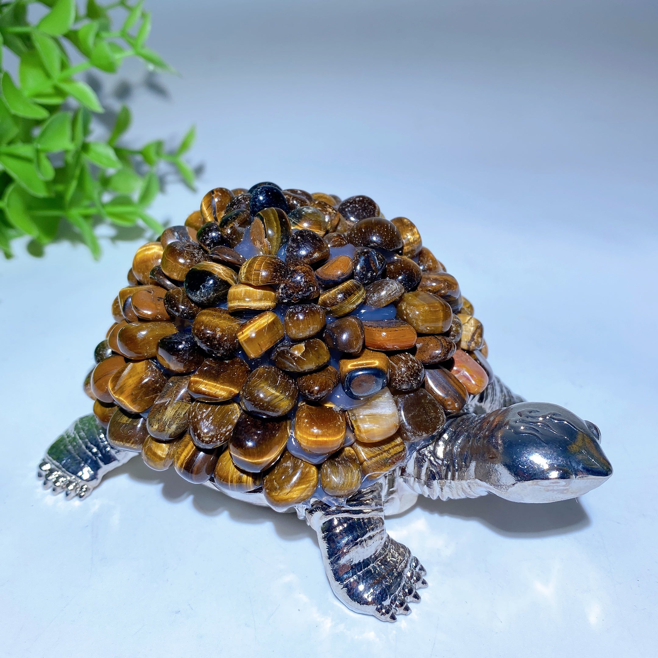 4.5" Mixed Crystal Animal Figurine | Healing Turtle Carving