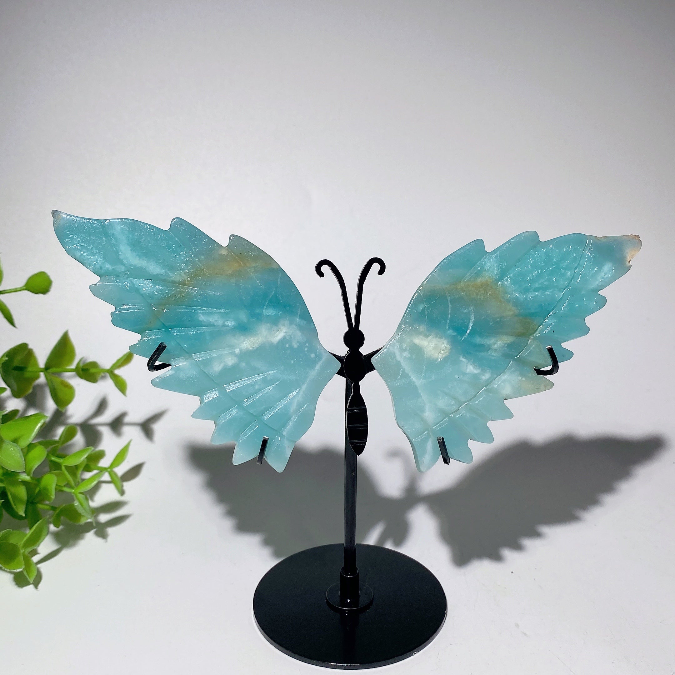 4 to 6 Inch Mixed Crystal Butterfly Wings Figurines for Spiritual Healing