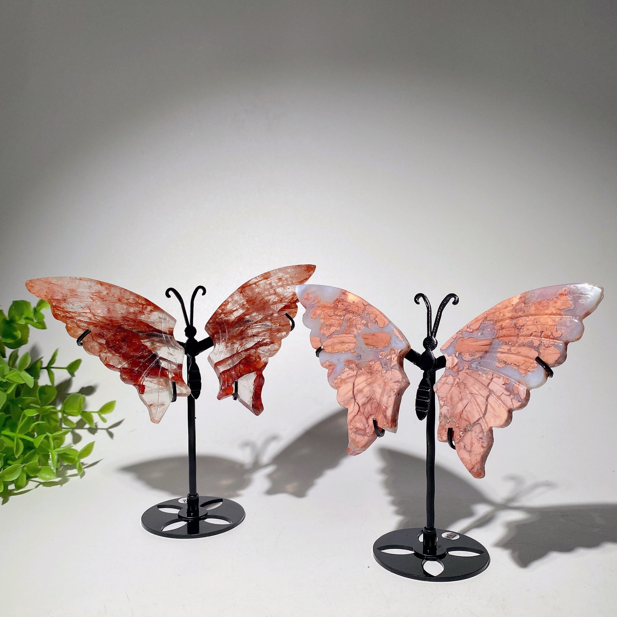 4 to 6 Inch Mixed Crystal Butterfly Wings Figurines for Spiritual Healing