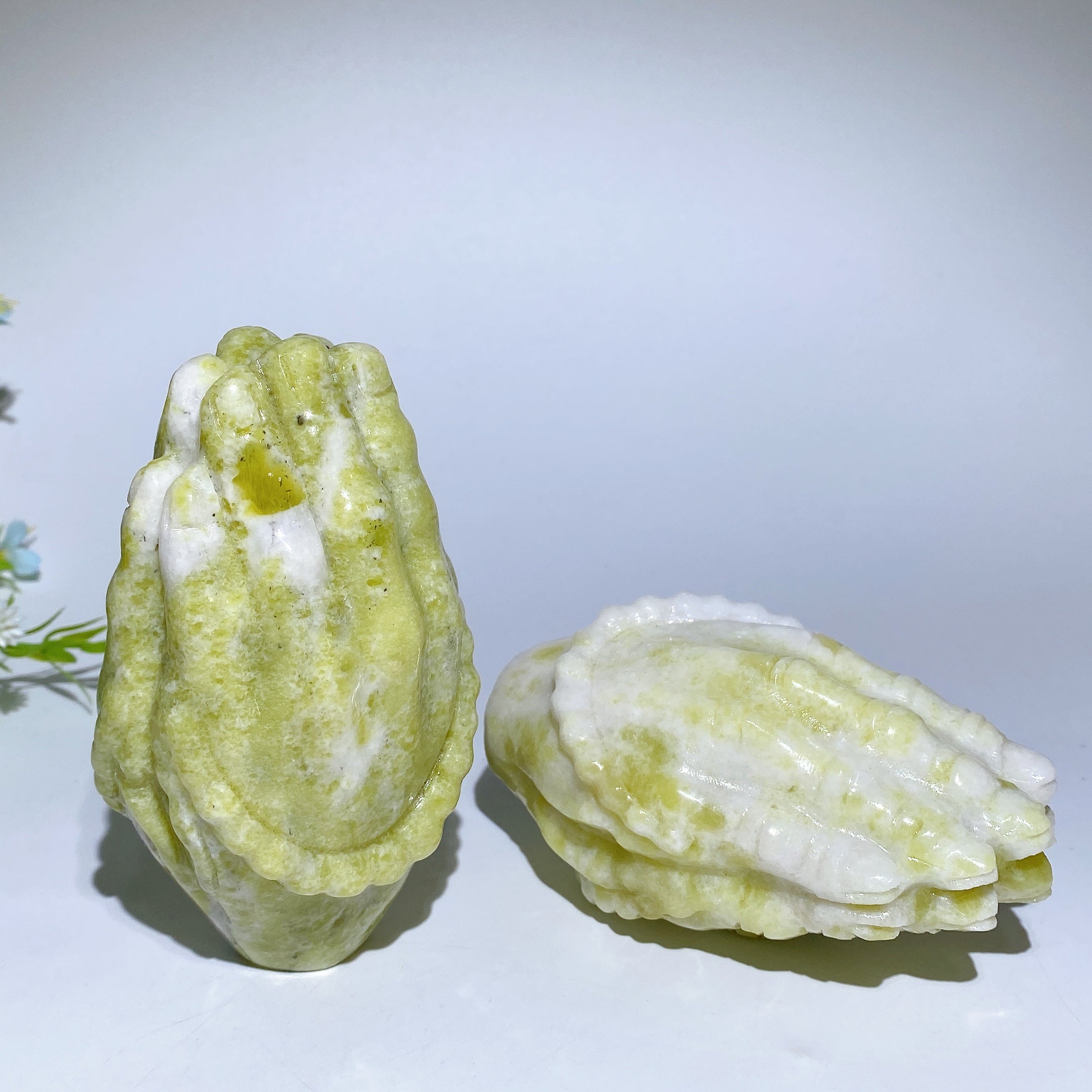 4.6 Inch Serpentine Praying Hands Crystal Figurine