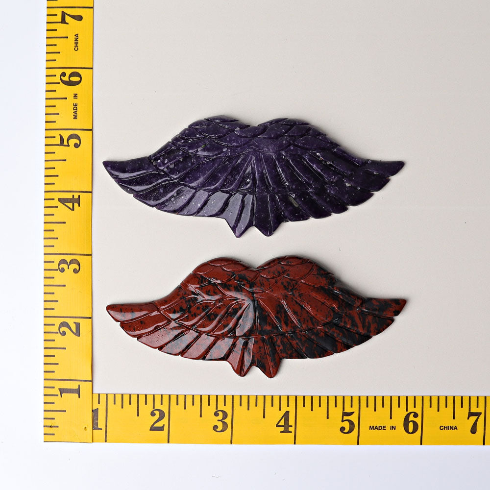 4.7 Inch Crystal Angel Wings Carvings Healing Energy Figurines