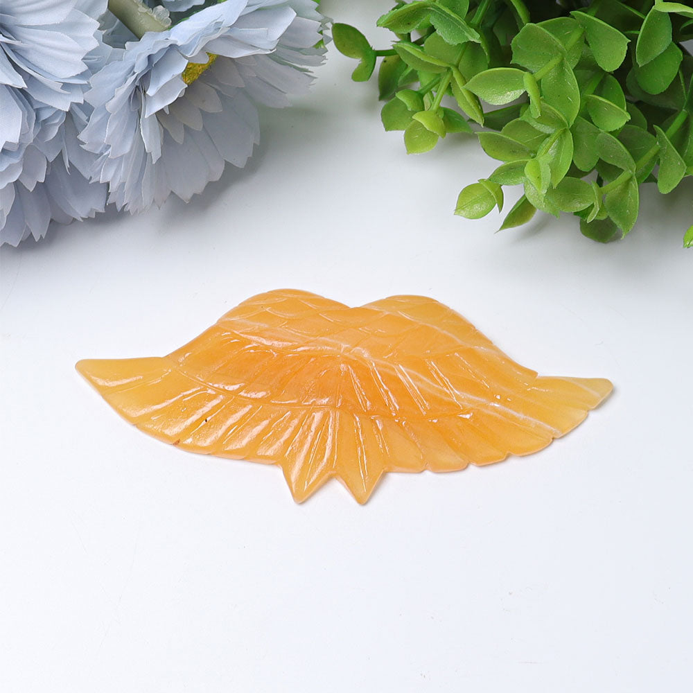 4.7 Inch Crystal Angel Wings Carvings Healing Energy Figurines