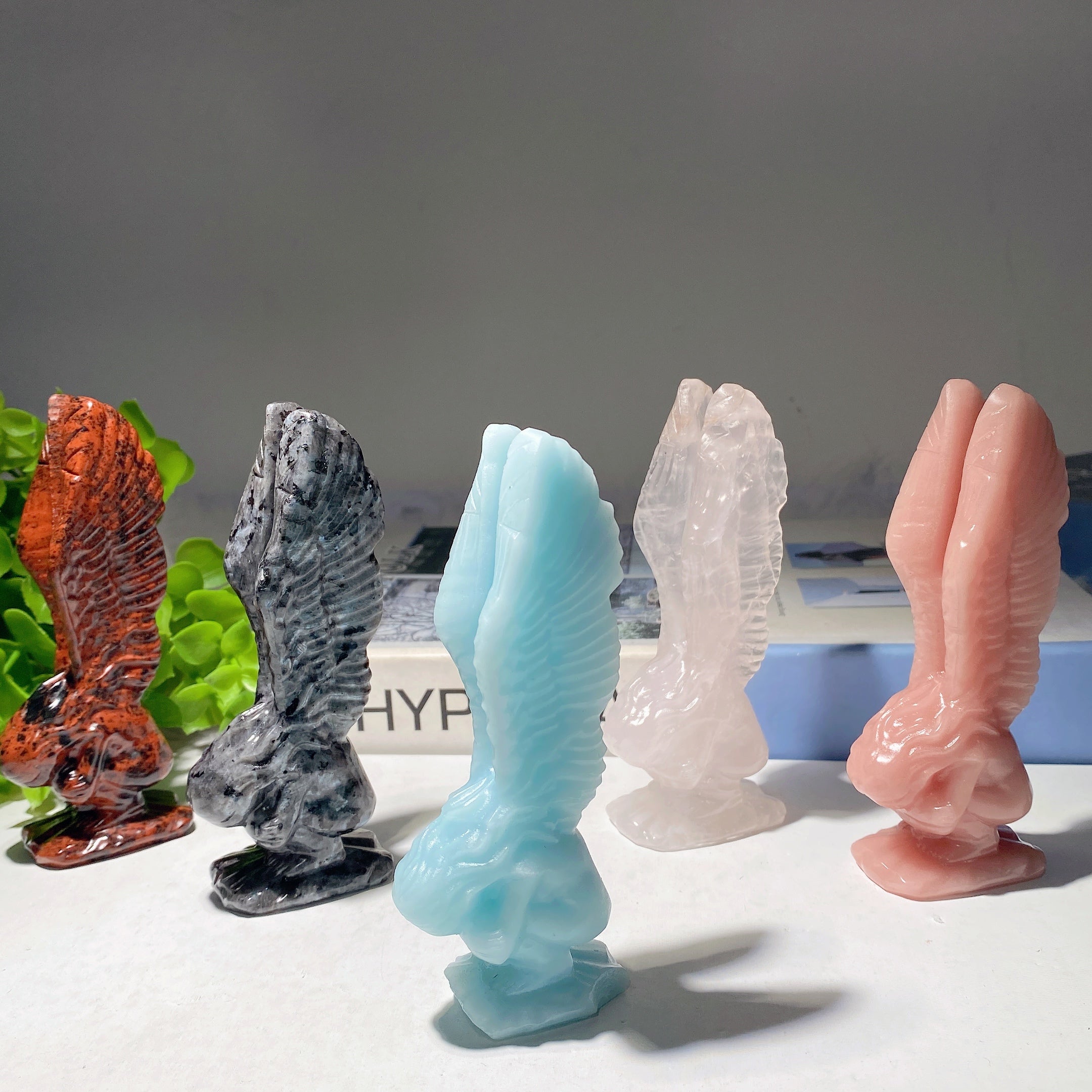 4.7 inch Mixed Crystal Healing Fairy Figurine Carving