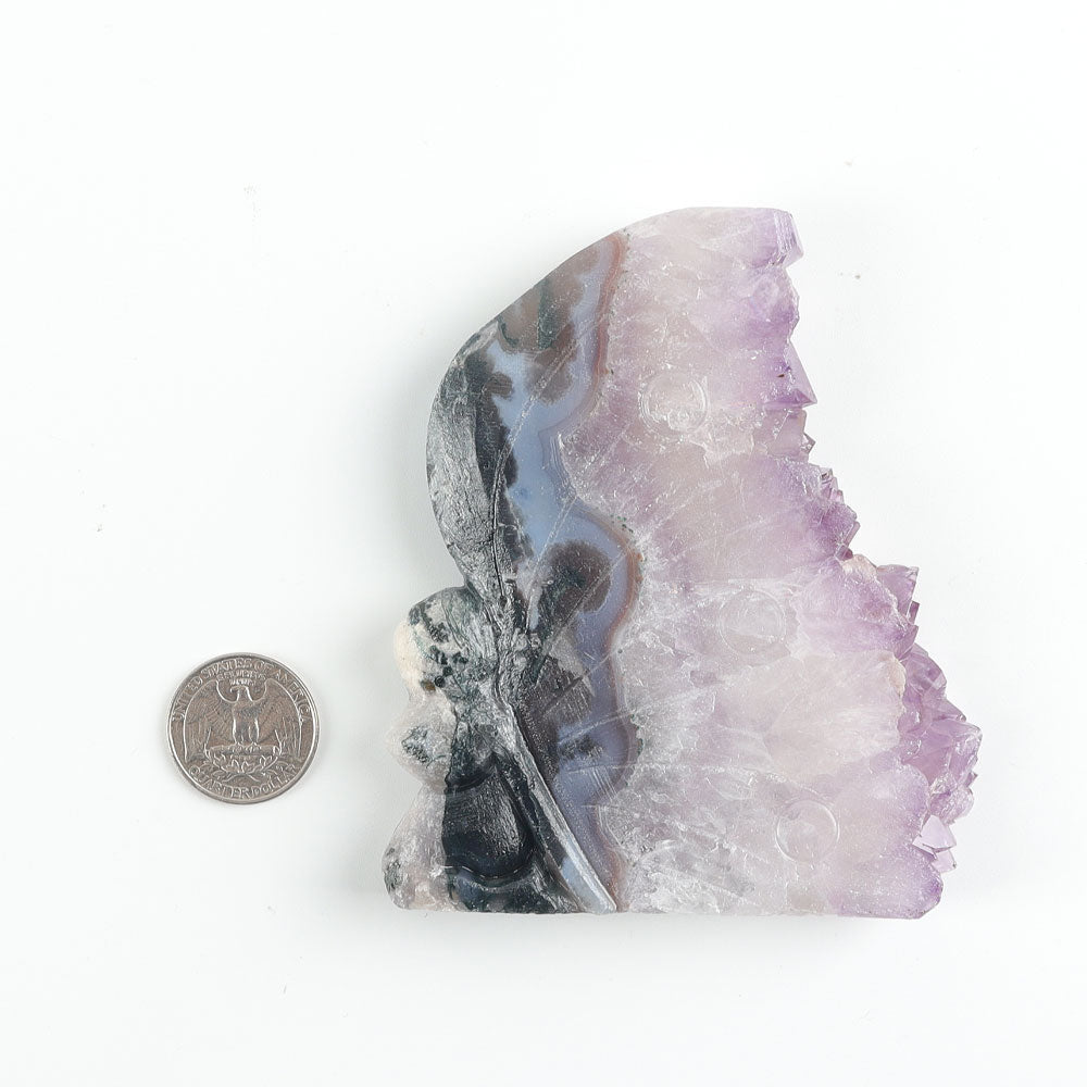 4 Inch Amethyst Crystal Cluster Stone for Healing