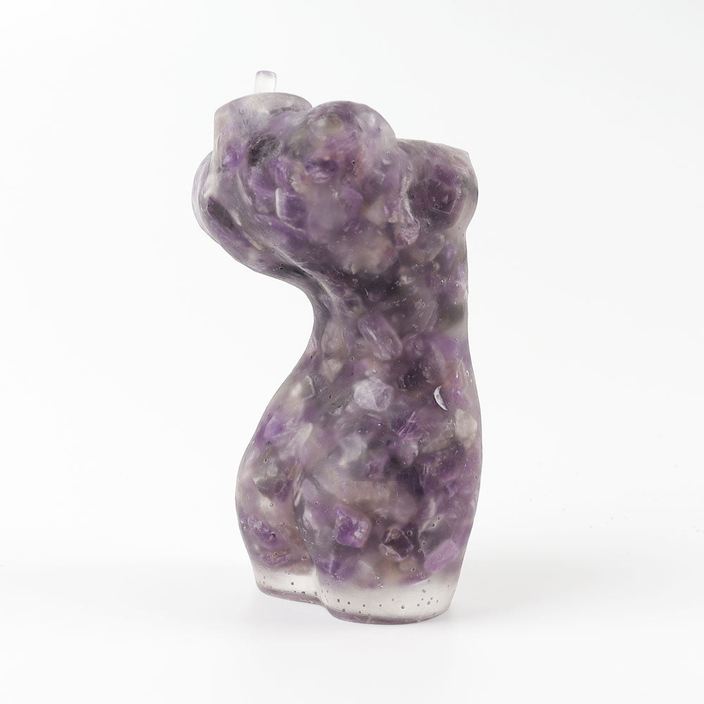 4-Inch Amethyst Crystal Resin Model for Home Decor