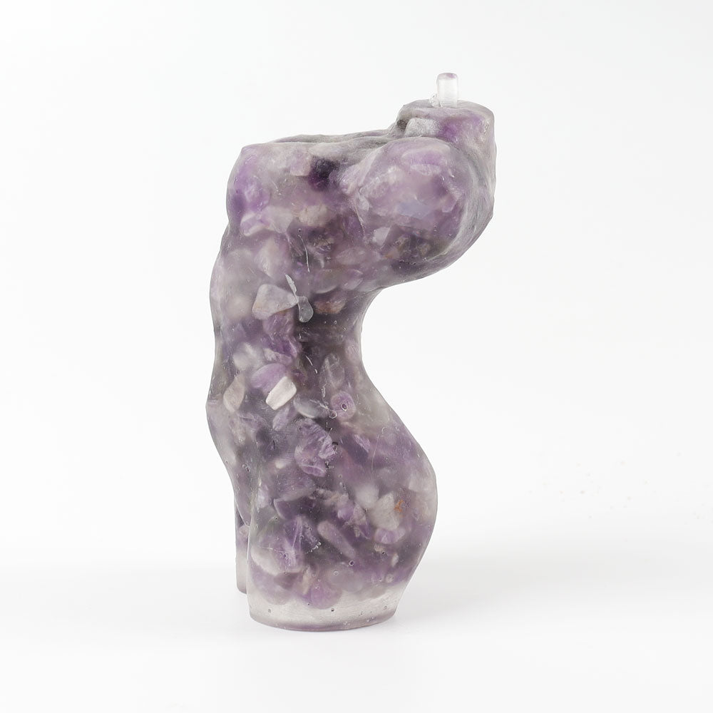4-Inch Amethyst Crystal Resin Model for Home Decor