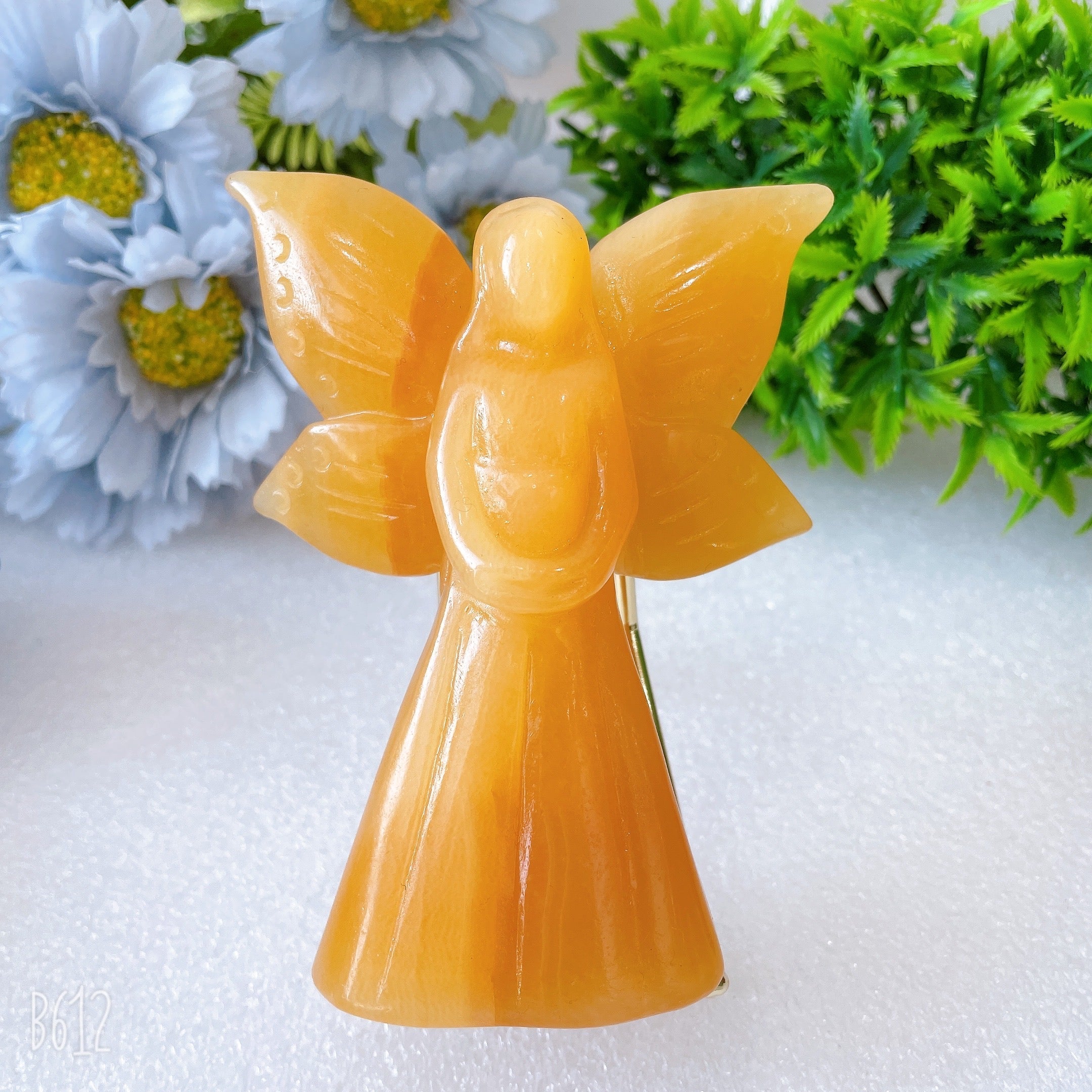 4-Inch Crystal Angel Carvings for Healing & Meditation