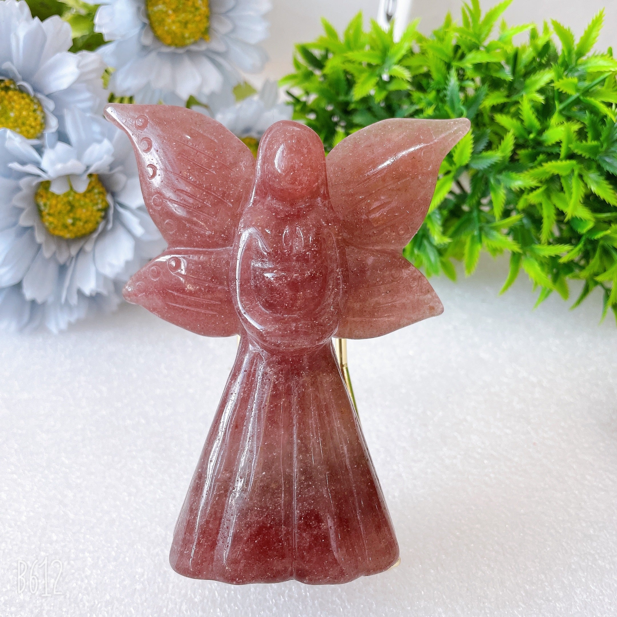 4-Inch Crystal Angel Carvings for Healing & Meditation