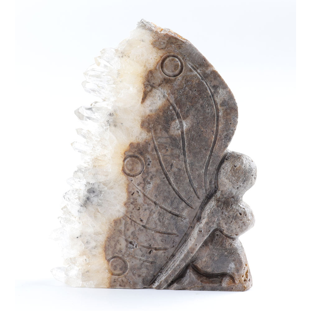 4-Inch Crystal Cluster Carving Fairy Stone