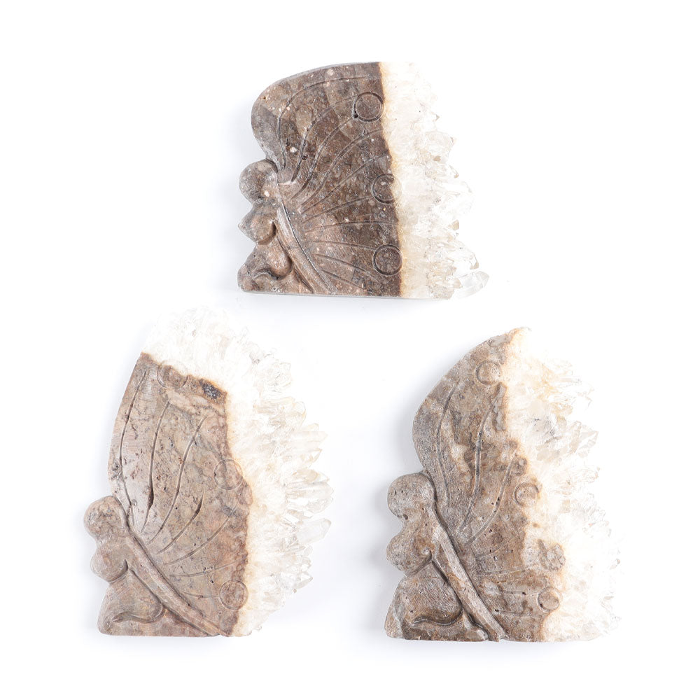 4-Inch Crystal Cluster Carving Fairy Stone