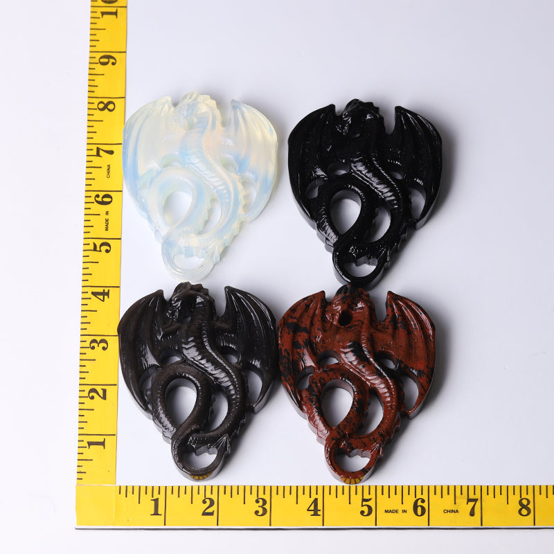 4-inch Crystal Dragon Carving for Decoration & Healing