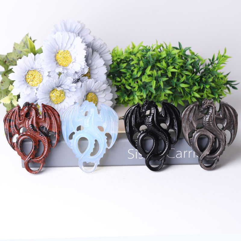 4-inch Crystal Dragon Carving for Decoration & Healing