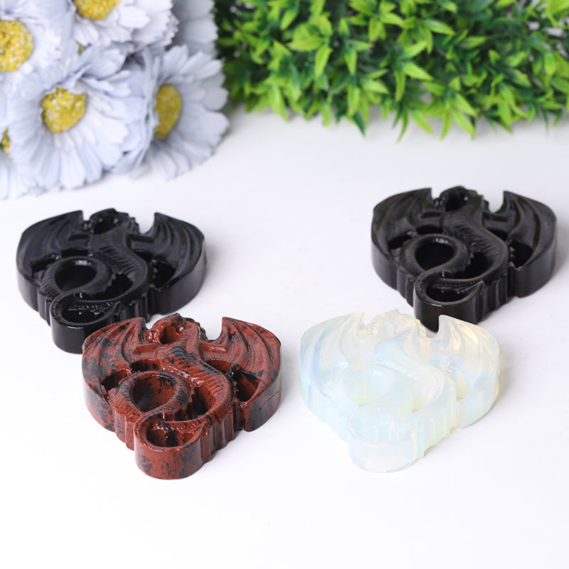 4-Inch Crystal Dragon Carvings | Healing Crystal Figurines