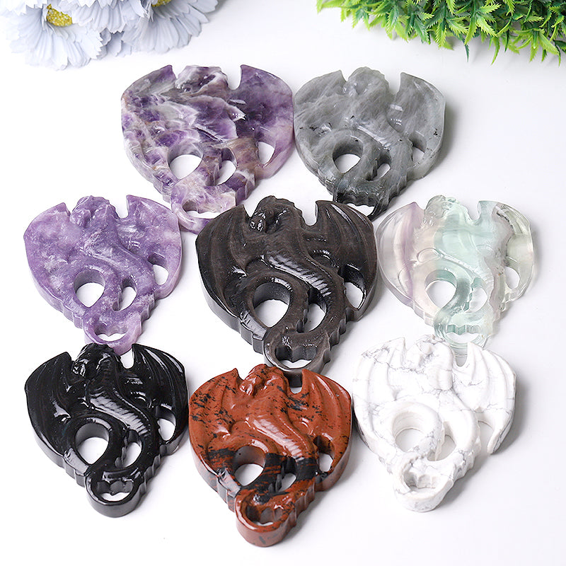 4-Inch Crystal Dragon Carvings | Healing Crystal Figurines