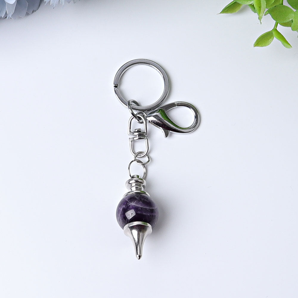 4-Inch Crystal Key Chain for Energy Cleansing Decor