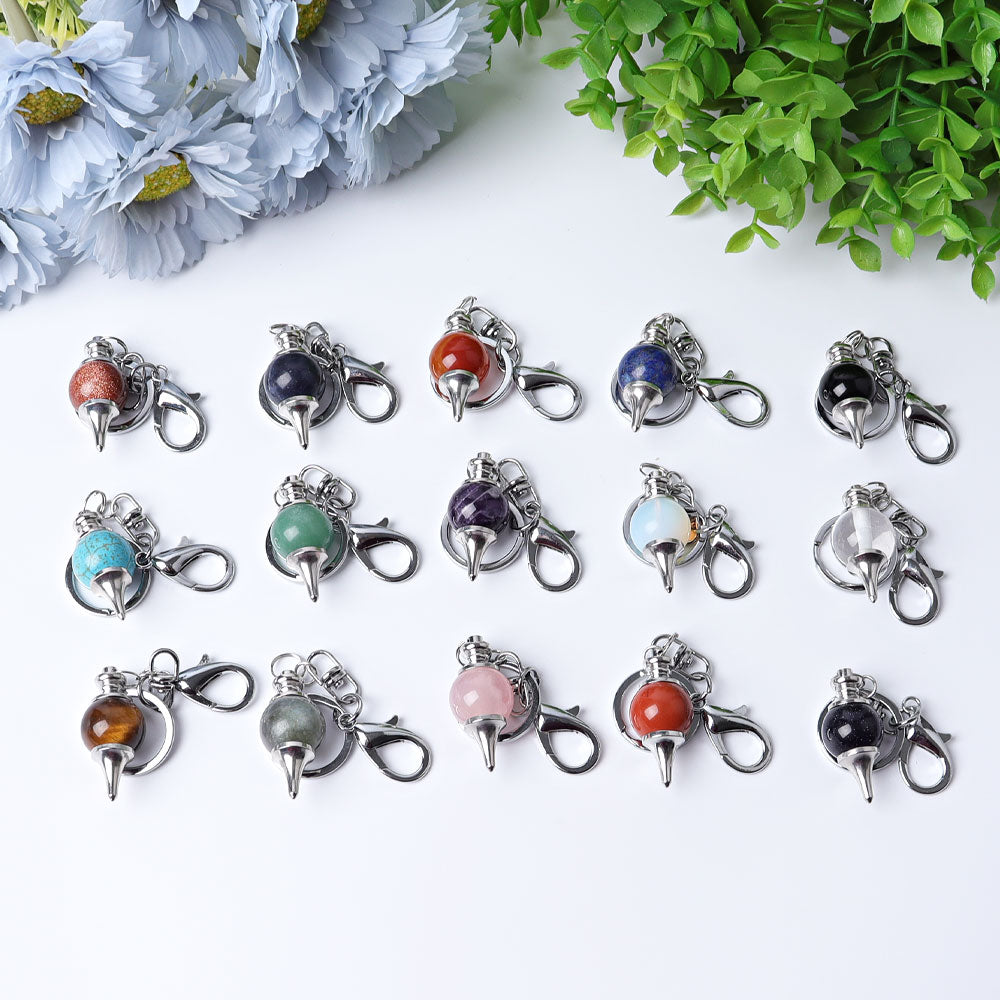 4-Inch Crystal Key Chain for Energy Cleansing Decor
