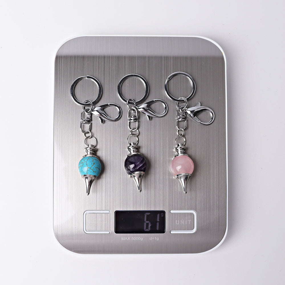 4-Inch Crystal Key Chain for Energy Cleansing Decor