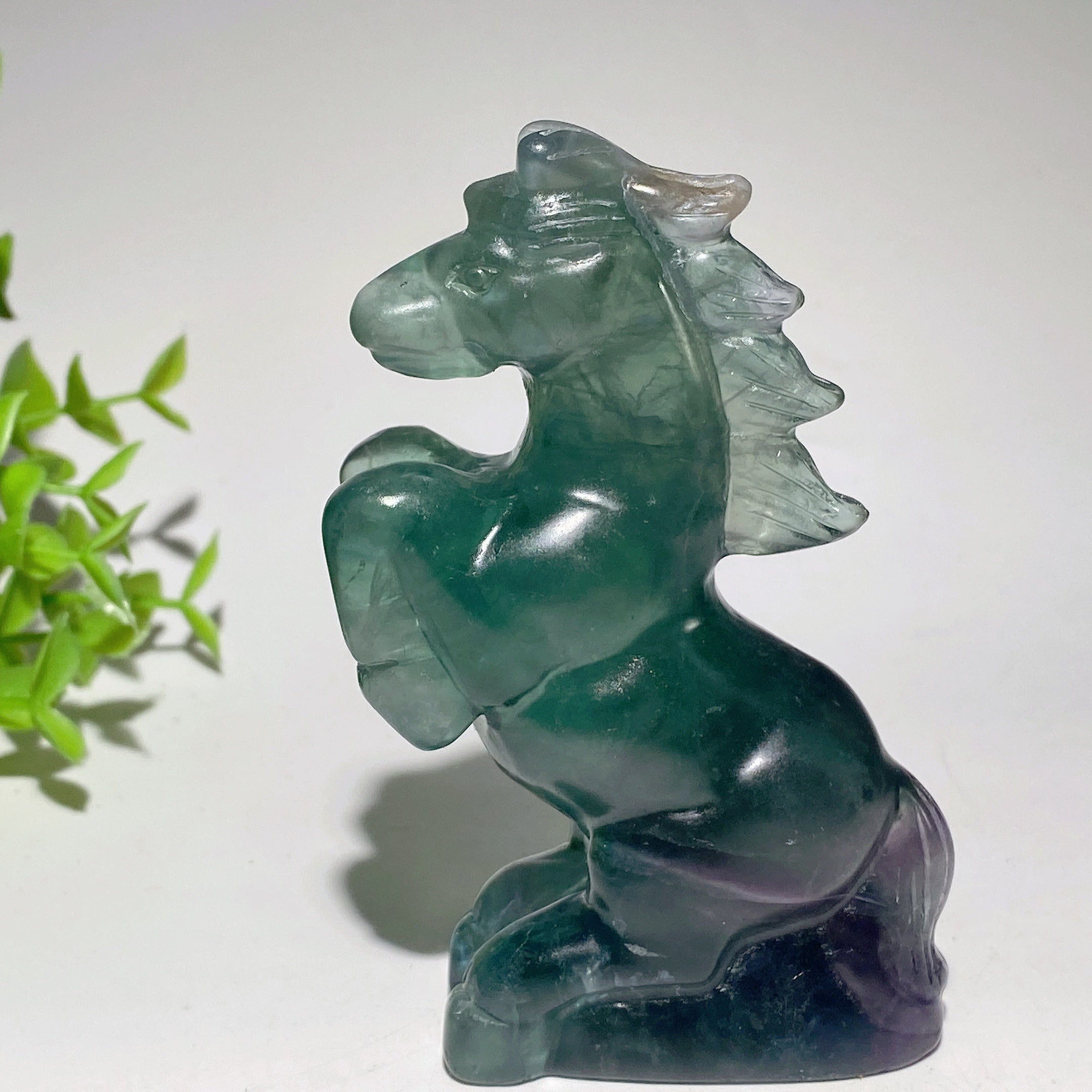 4-Inch Mixed Crystal Horse Carvings for Healing & Energy