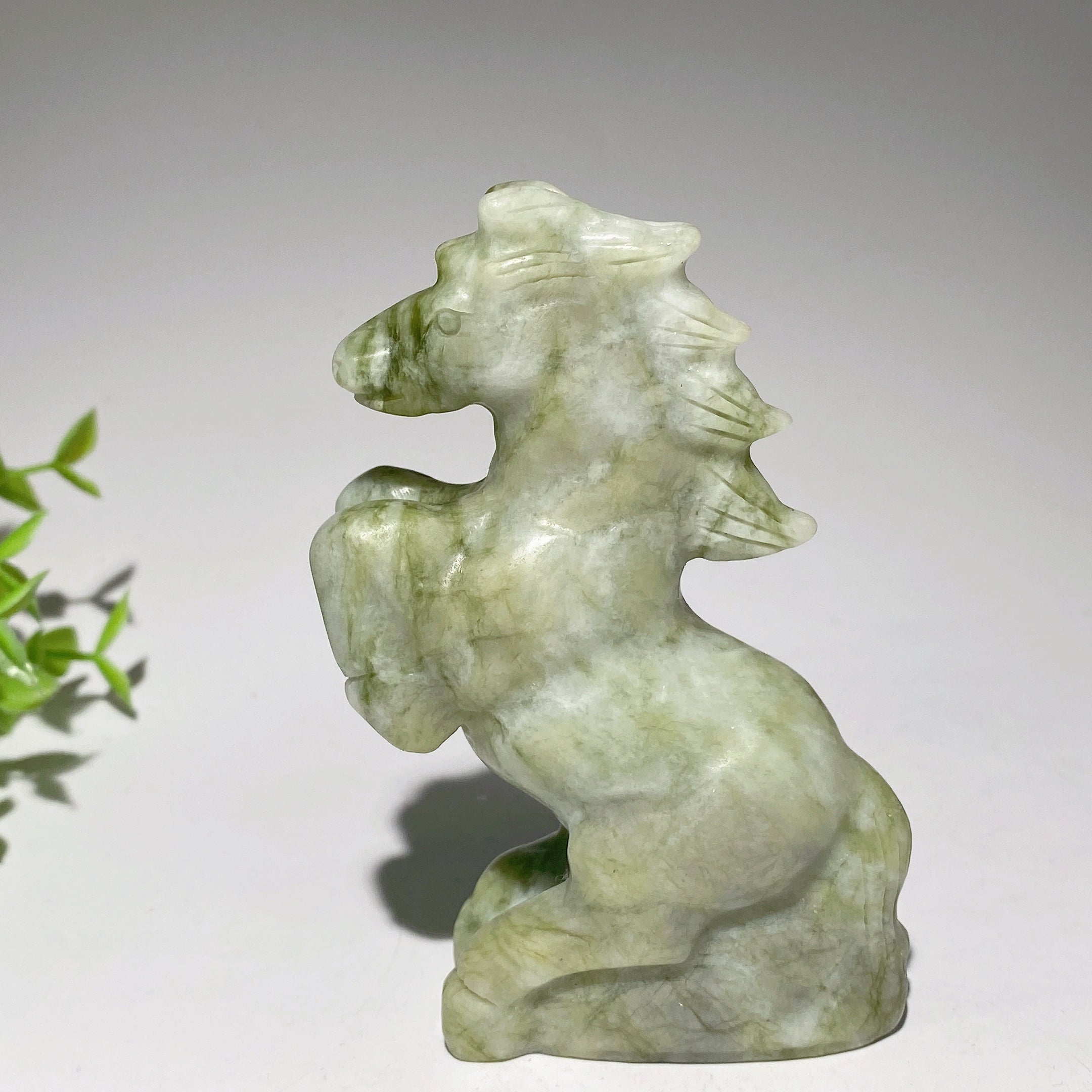 4-Inch Mixed Crystal Horse Carvings for Healing & Energy