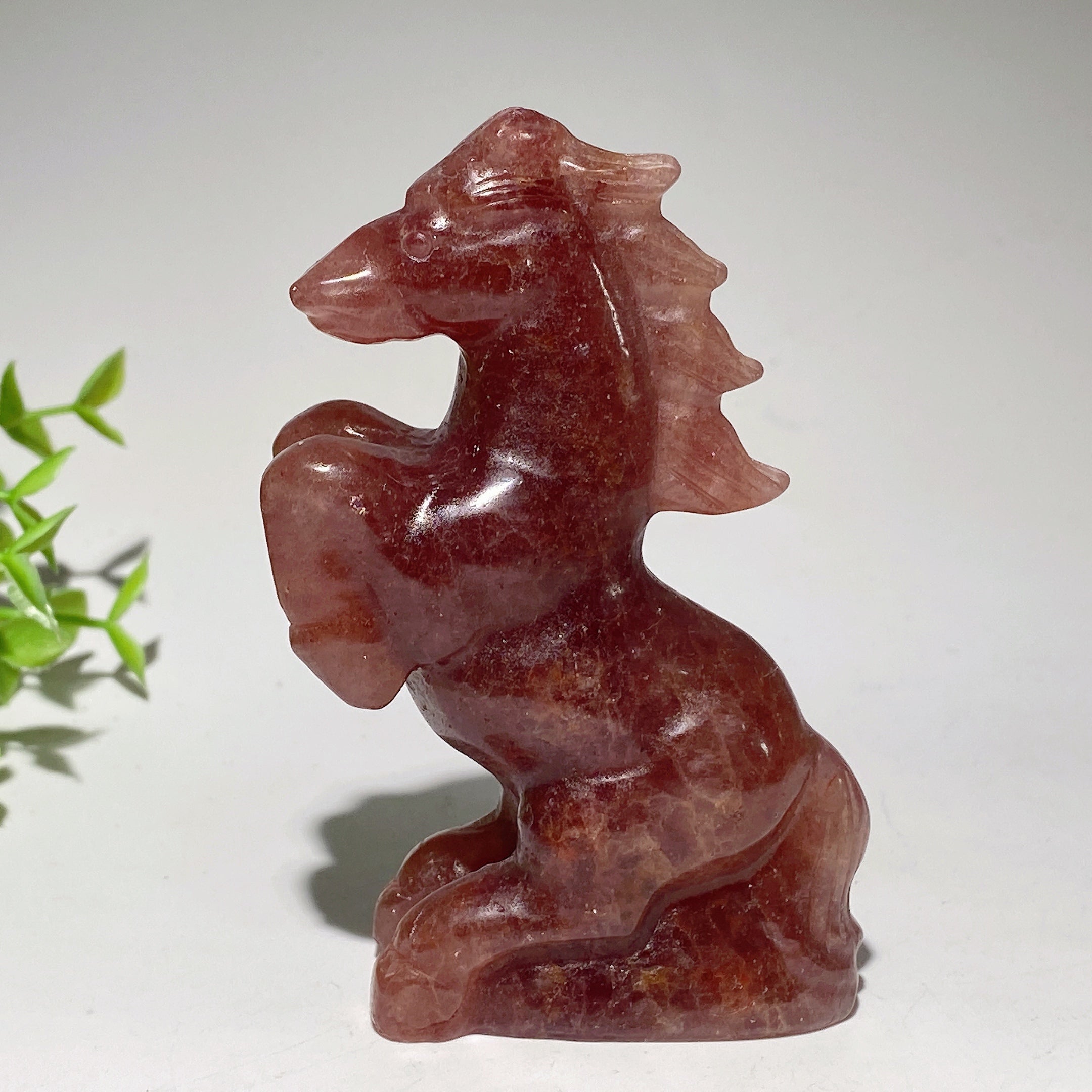 4-Inch Mixed Crystal Horse Carvings for Healing & Energy