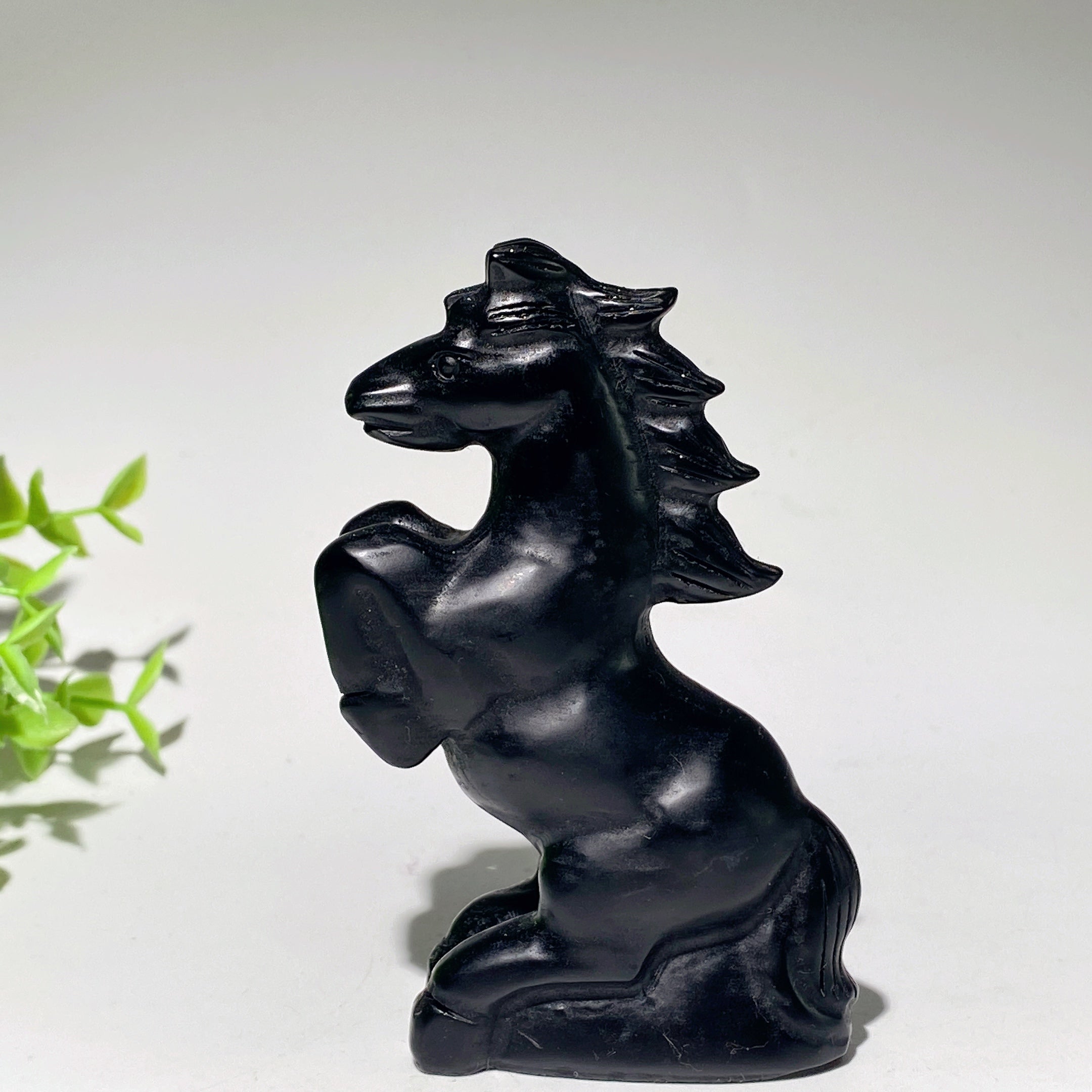 4-Inch Mixed Crystal Horse Carvings for Healing & Energy