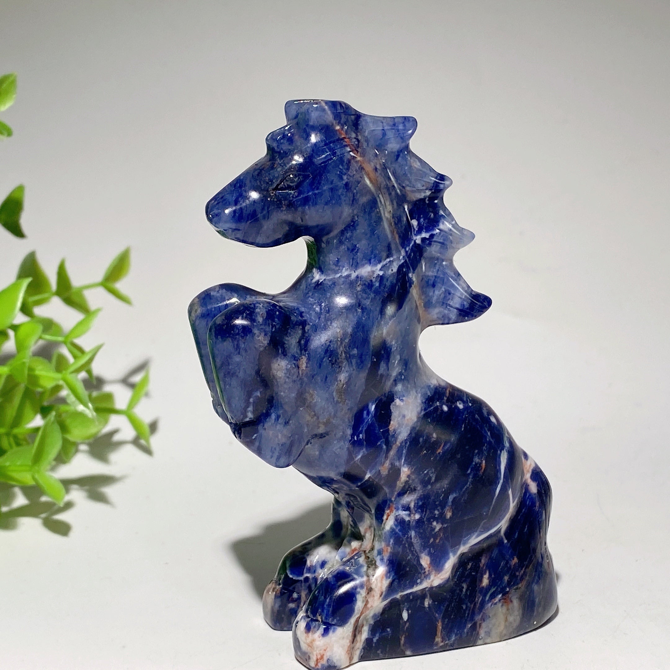 4-Inch Mixed Crystal Horse Carvings for Healing & Energy