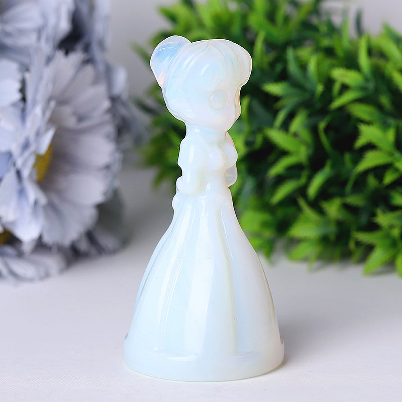 4-Inch Opalite Princess Crystal Figurine for Decoration