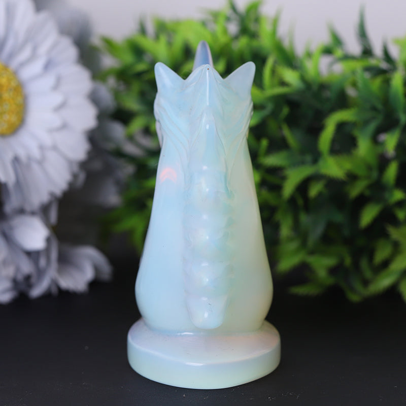 4 inch Opalite Unicorn Crystal Figurine for Collection