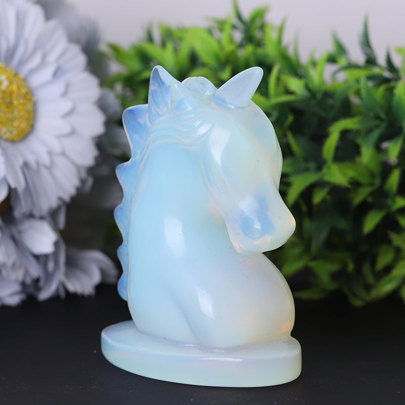 4 inch Opalite Unicorn Crystal Figurine for Collection