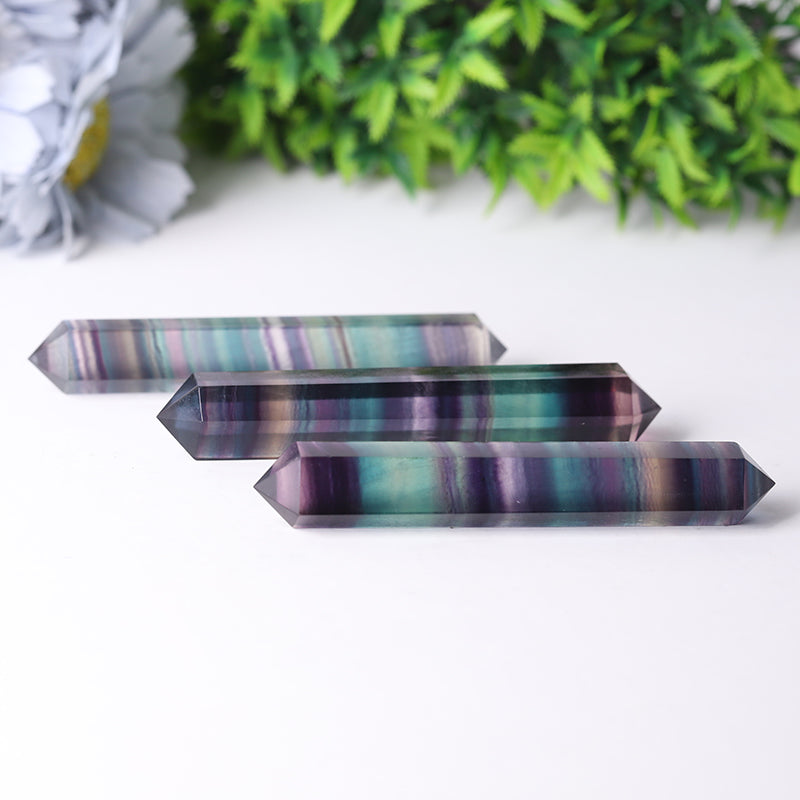 4 Inch Rainbow Fluorite Crystal Tower for Healing Energy